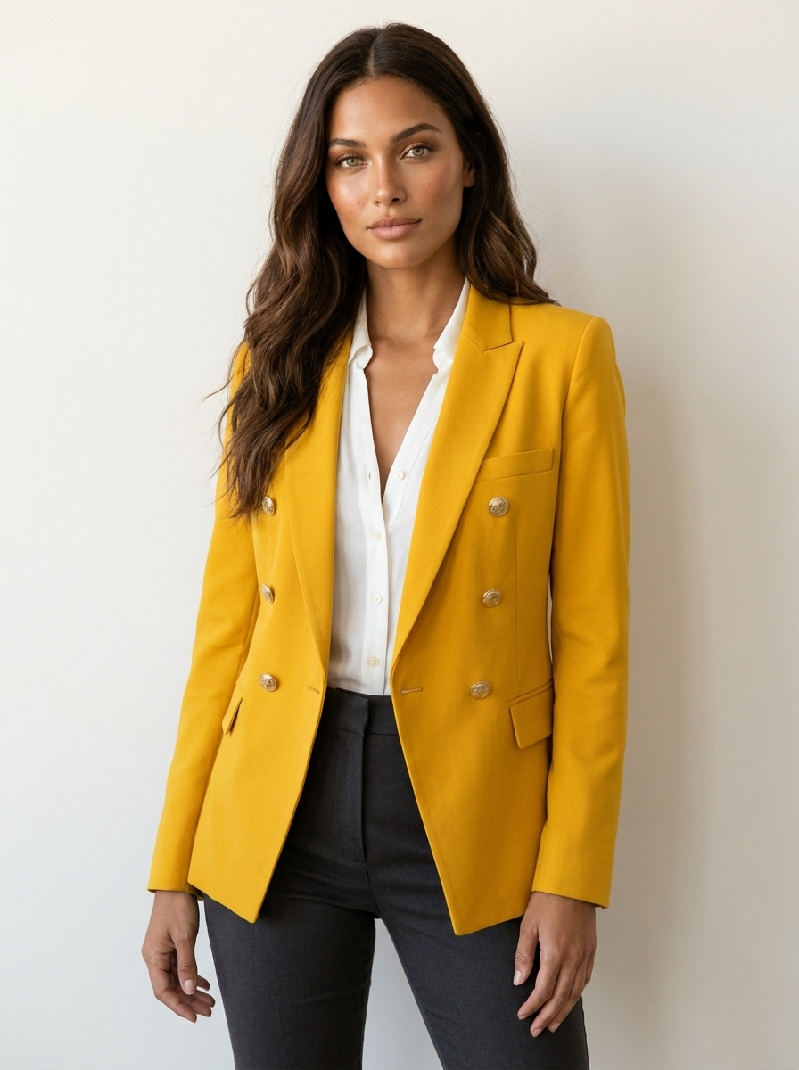 Blazer geel vooraanzicht Bo