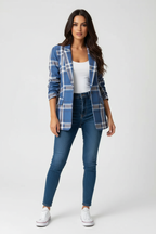 Blazer blauw vooraanzicht Britt