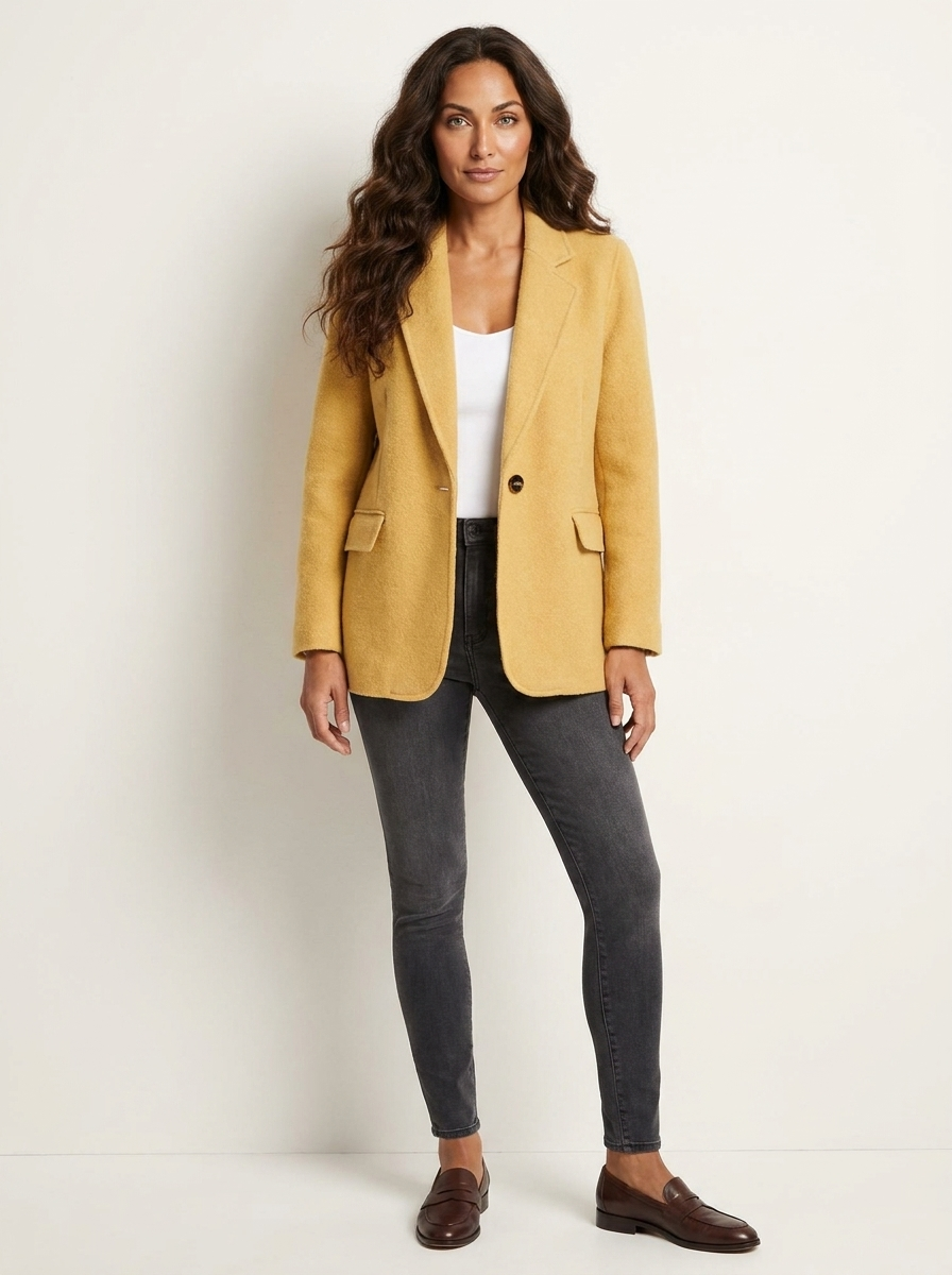 Blazer geel vooraanzicht Elena