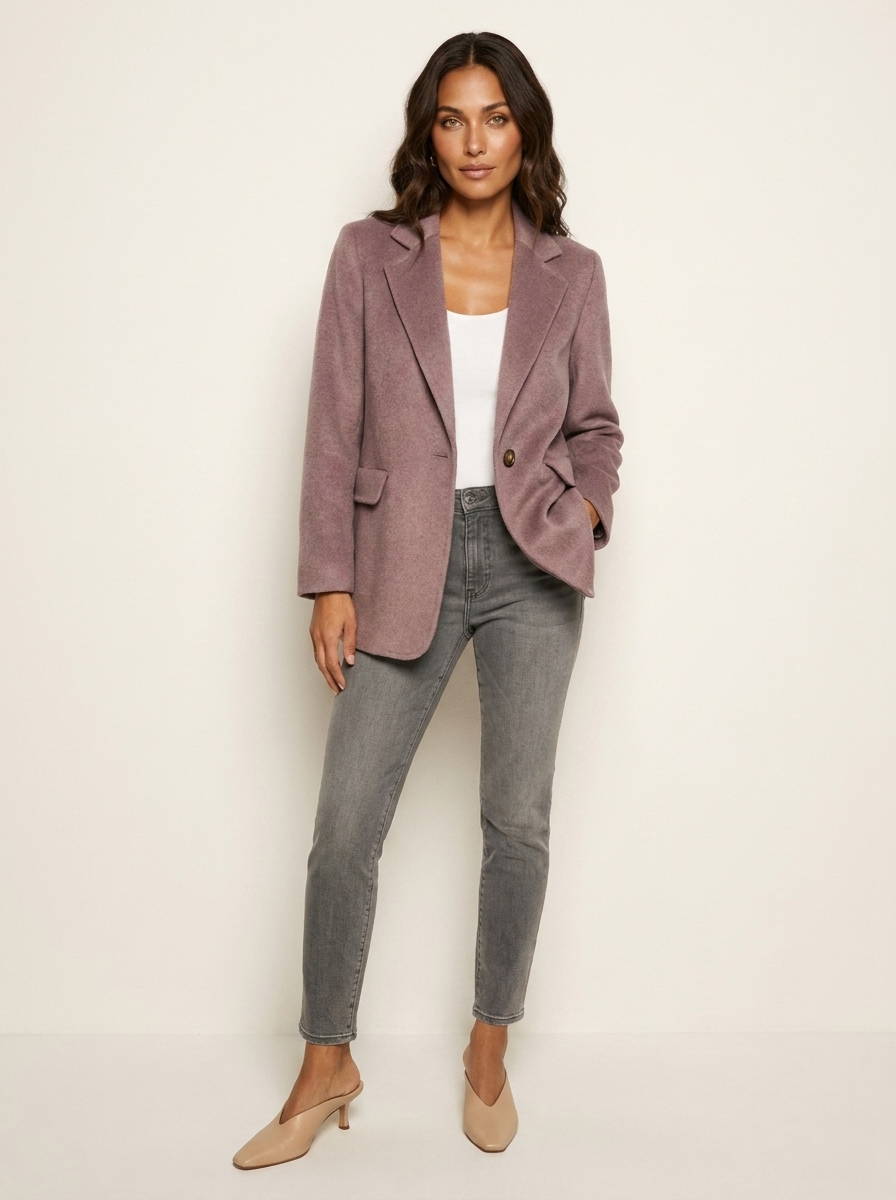 Blazer paars vooraanzicht Elena