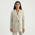 Blazer beige vooraanzicht Lara
