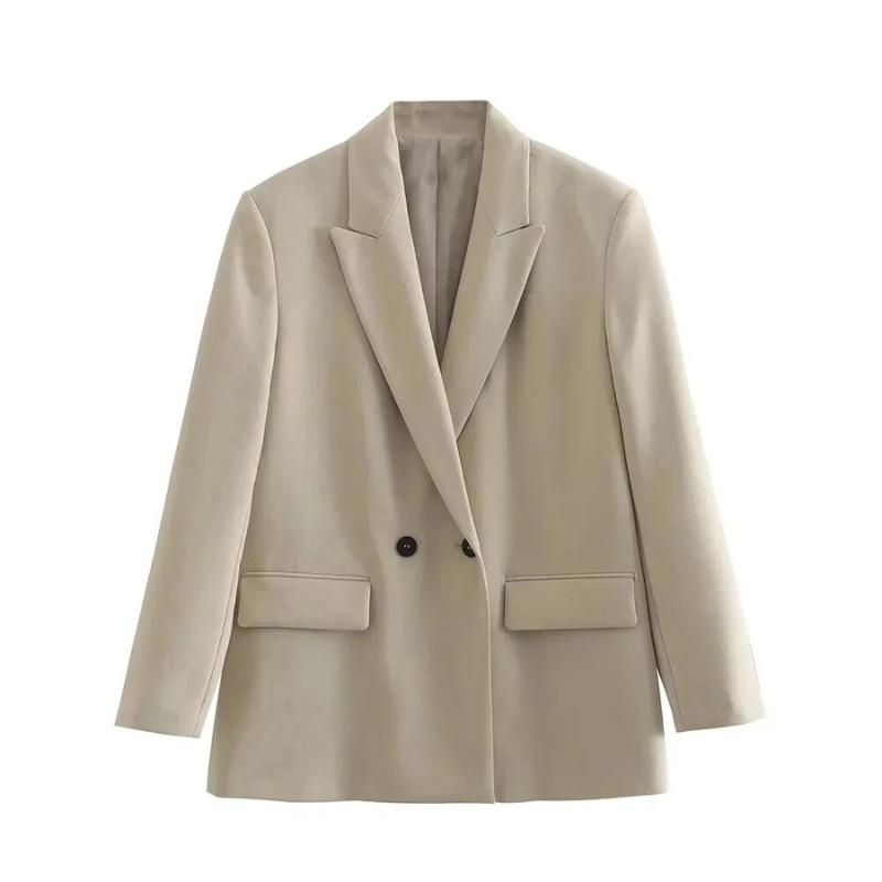 Blazer beige bovenaanzicht Lara