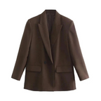 Blazer bruin bovenaanzicht Lara