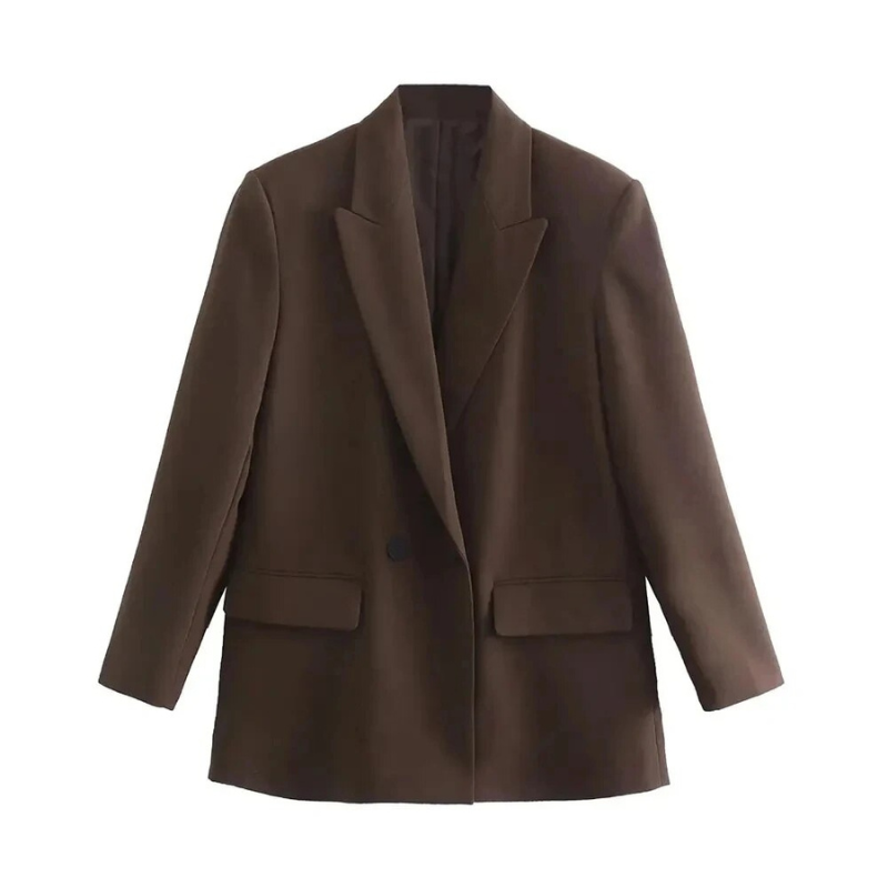 Blazer bruin bovenaanzicht Lara