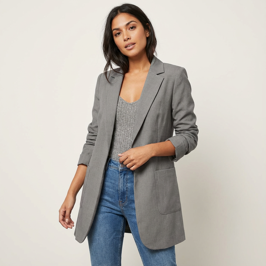 Blazer grijs vooraanzicht Maya