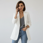 Blazer wit staand Maya