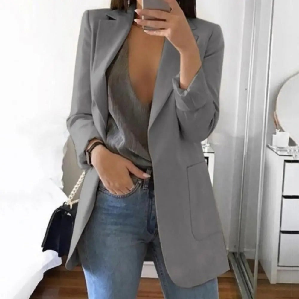Blazer grijs vooraanzicht Rosa