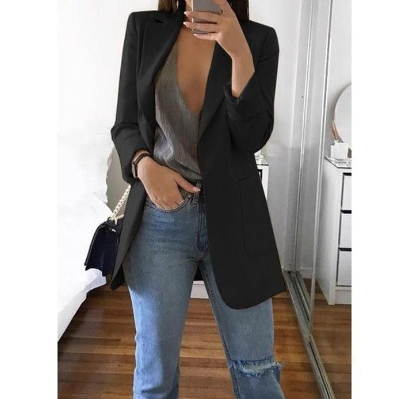 Blazer zwart vooraanzicht Rosa