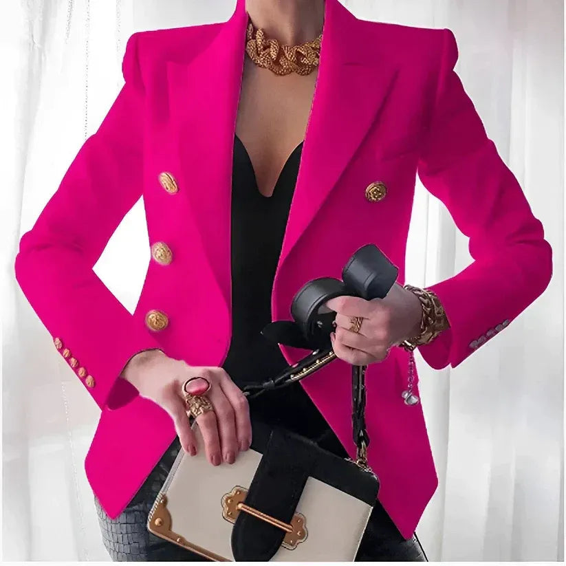 Blazer roze vooraanzicht detail Zoë
