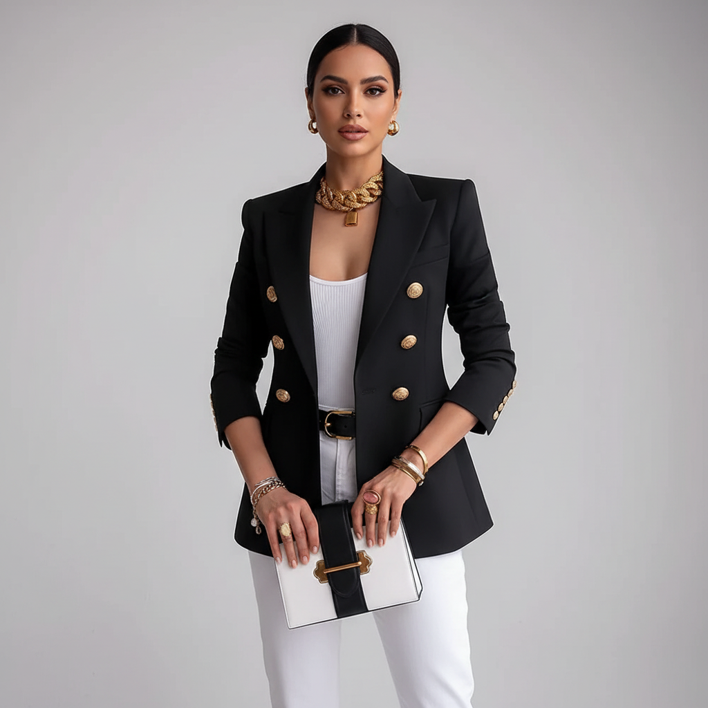 Blazer zwart vooraanzicht Zoë