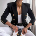 Blazer zwart vooraanzicht detail Zoë