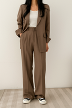 Blazer set bruin detail Imre