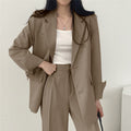 Blazer set khaki detail Imre