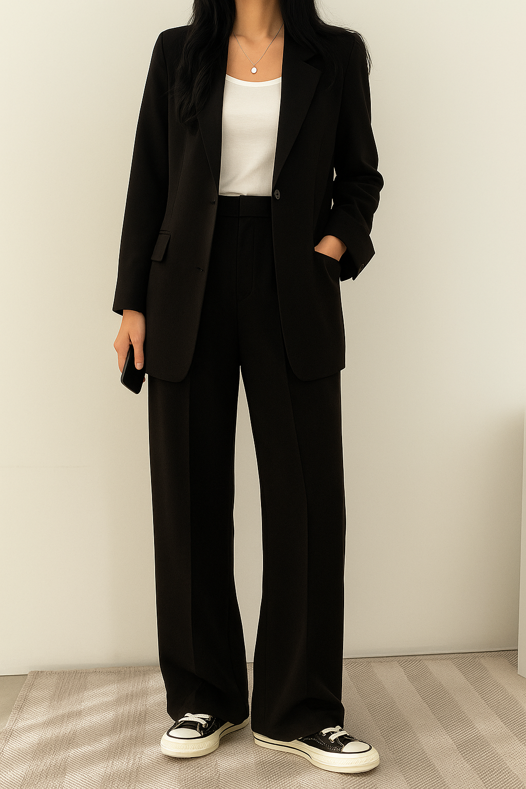 Blazer set zwart detail Imre
