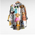 Blouse hondenprint detail 13 Floor