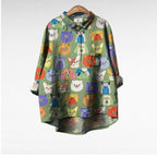 Blouse hondenprint detail 14 Floor