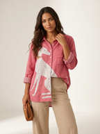 Blouse hondenprint detail 7 Floor