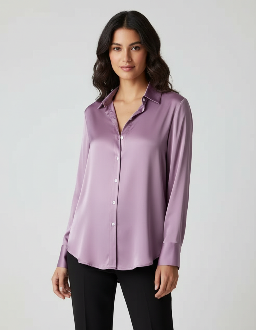 Blouse paars vooraanzicht Inaya