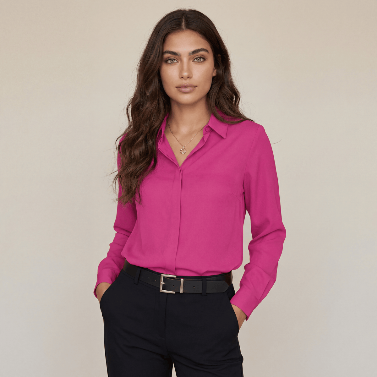 Blouse roze vooraanzicht Livia