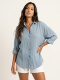 Blouse blauw vooraanzicht Puck