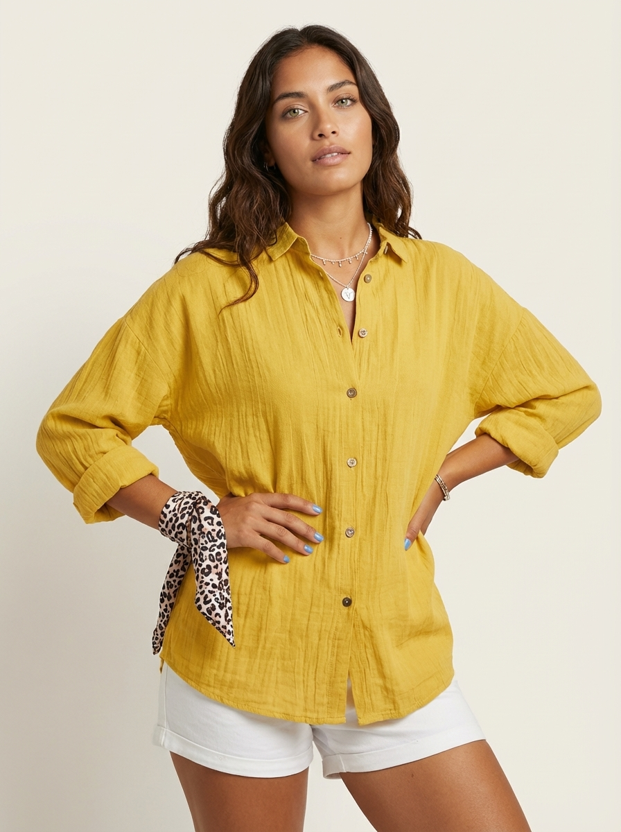 Blouse geel vooraanzicht Puck