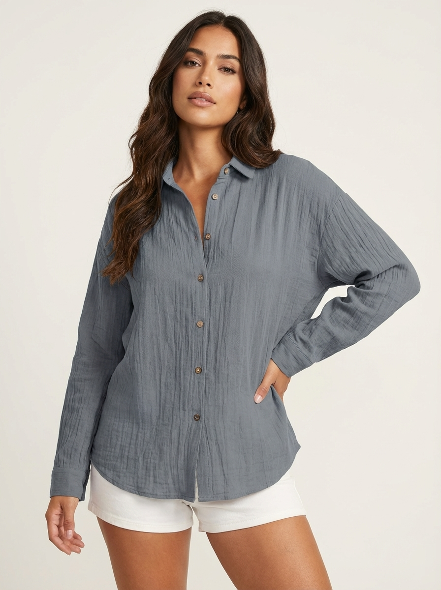 Blouse grijs vooraanzicht Puck