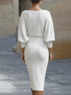 Bodycon midi jurk detail 5 Willeke