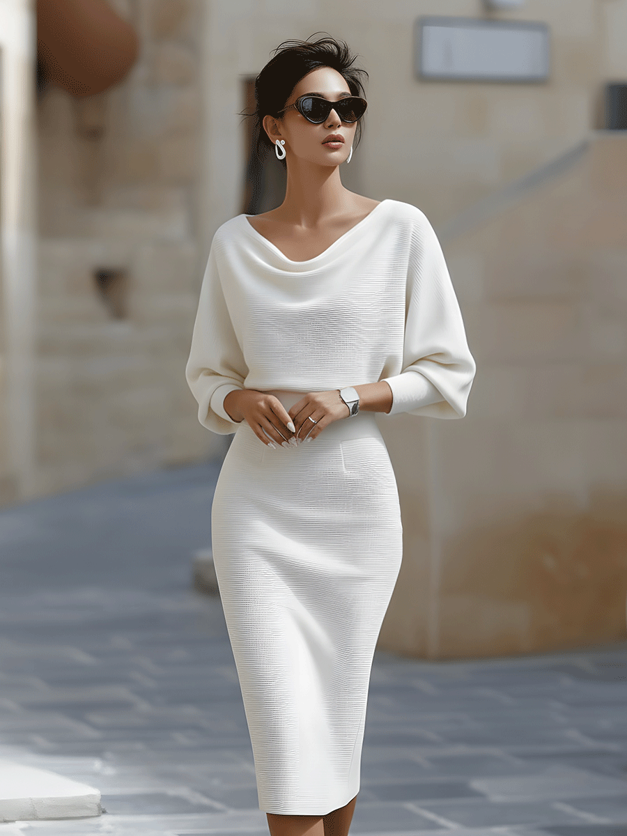 Bodycon midi jurk detail 6 Willeke