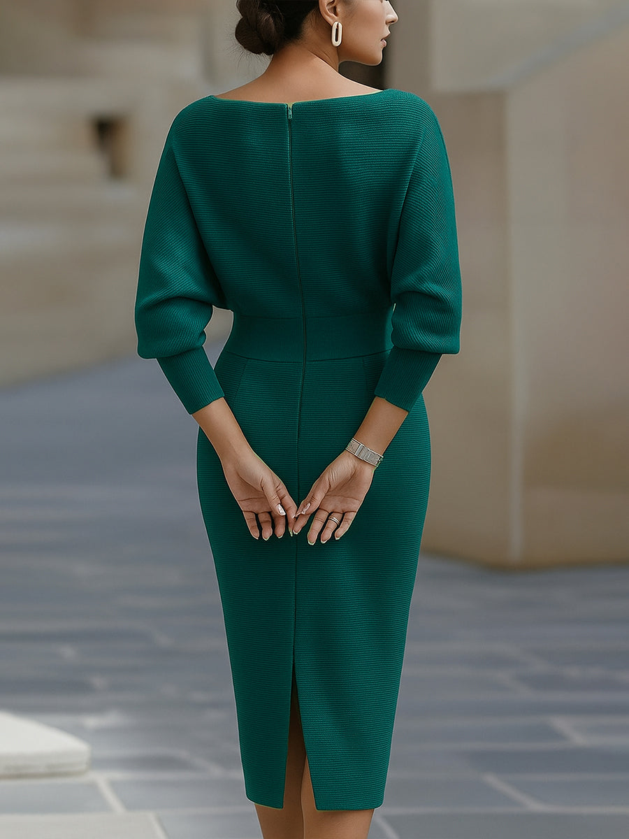 Bodycon midi jurk detail 1 Willeke