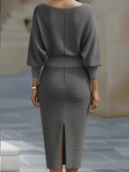 Bodycon midi jurk detail 3 Willeke