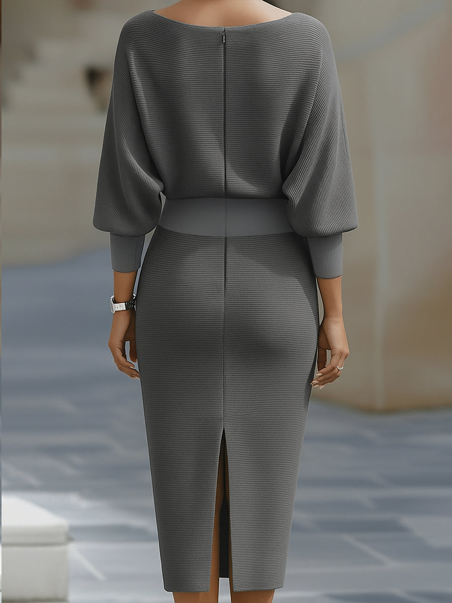 Bodycon midi jurk detail 3 Willeke