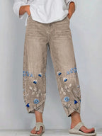 Broek khaki vooraanzicht Suze