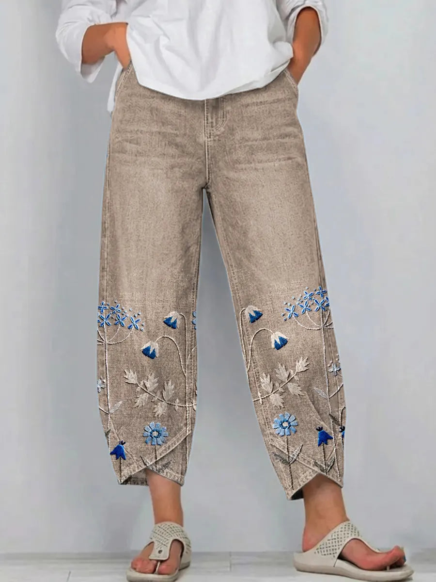 Broek khaki vooraanzicht Suze
