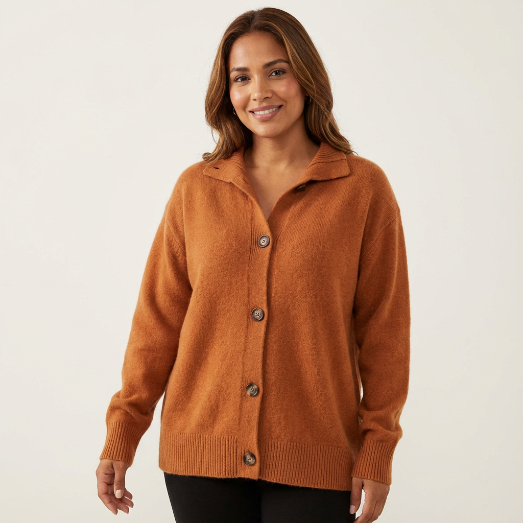 Cardigan bruin staand Esmee