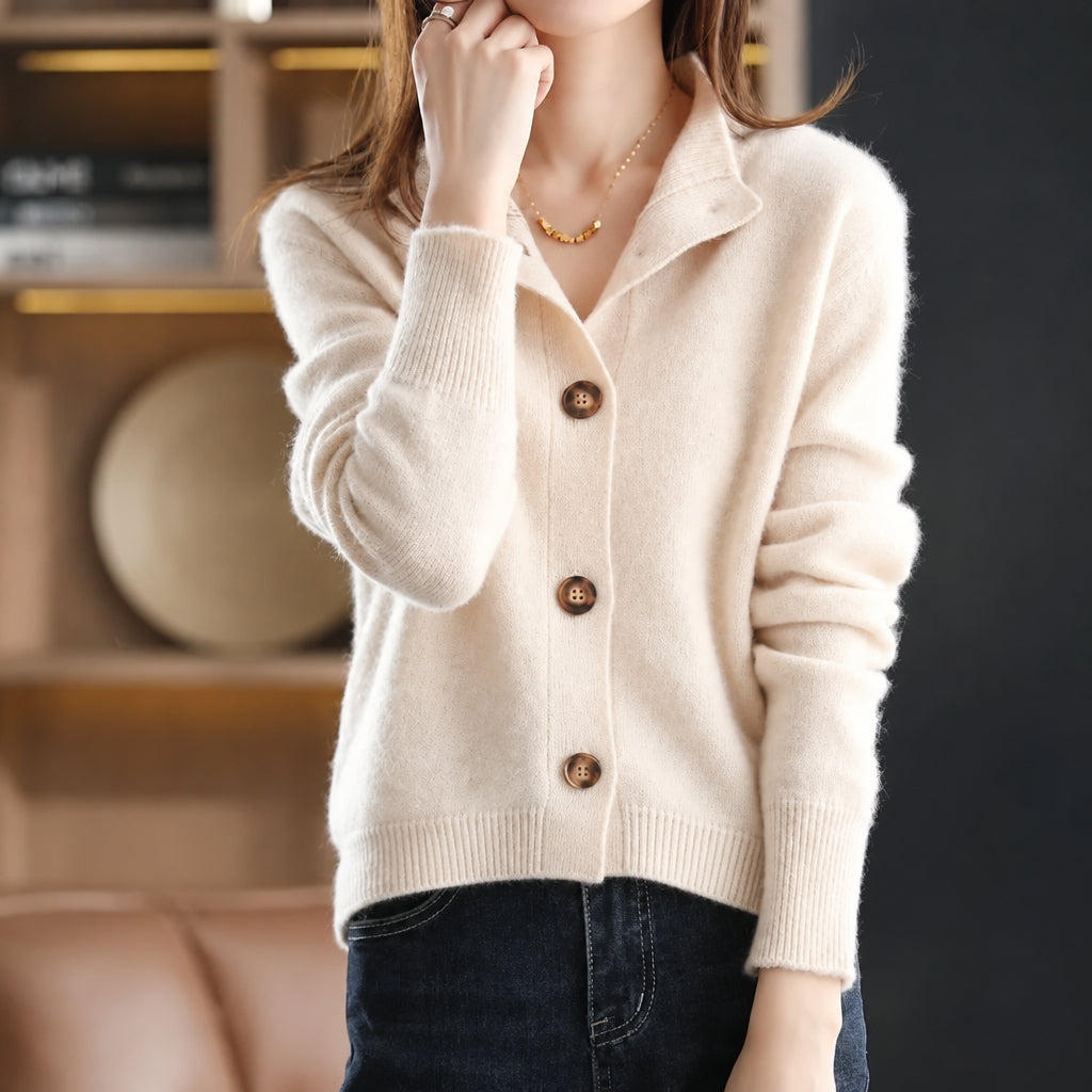 Cardigan wit vooraanzicht detail Lily