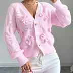 Cardigan roze vooraanzicht Ramona