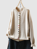 Cardigan beige vooraanzicht Vivian