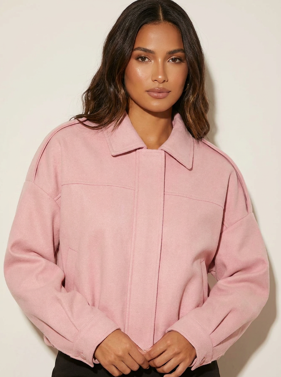 Casual jas roze vooraanzicht Nicole