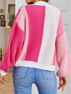 Colourblock vest roze achteraanzicht Jade