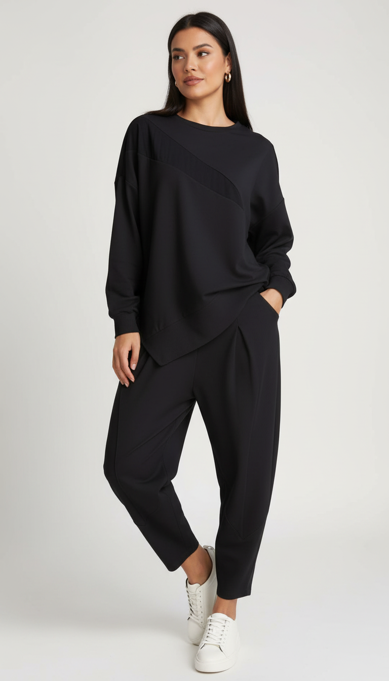 Comfort set zwart vooraanzicht Caro
