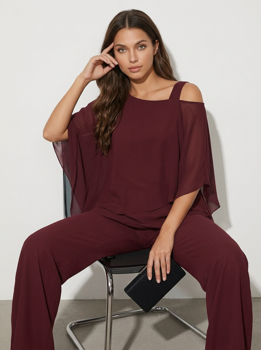 Elegante chiffon dames set - Luna