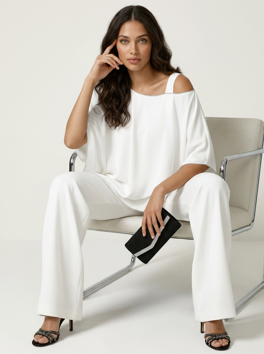 Elegante chiffon dames set - Luna