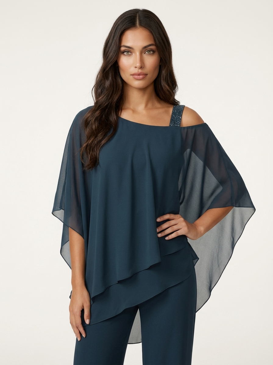 Elegante chiffon dames set - Luna