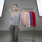 Gebreid vest grijs staand Lauren