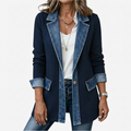 Gebreid vest marineblauw vooraanzicht Nancy