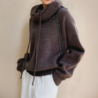 Gebreide hoodie detail 4 Josje