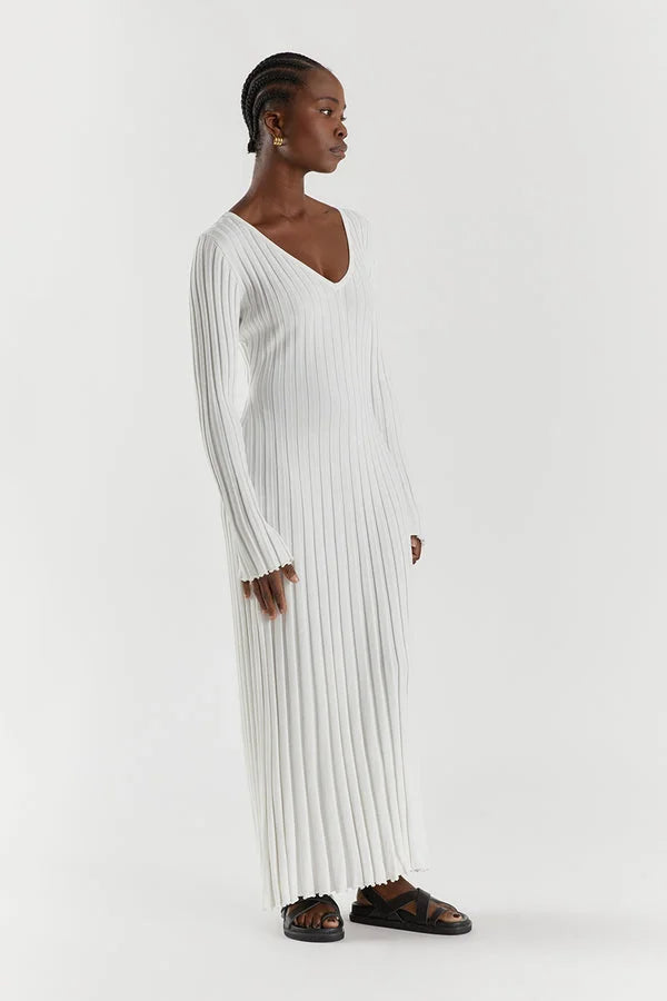 Gebreide midi jurk detail 9 Rina