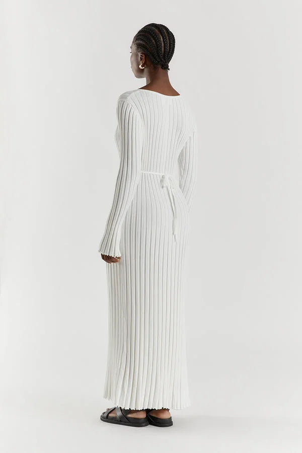 Gebreide midi jurk detail 10 Rina