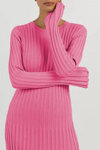 Gebreide midi jurk detail 12 Rina