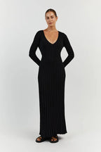 Gebreide midi jurk detail 6 Rina